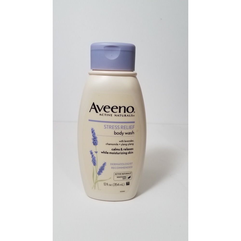 Aveeno Stress Relief Body Wash  Lavender Calms Relaxes Moisturizes‎ 12 fl oz NEW